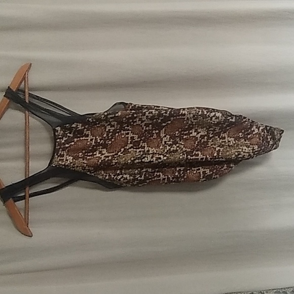 ☆LAST CHANCE☆ NWOT Intimately Free People Nights Out Snakeskin Print Bodysuit - Picture 2 of 8